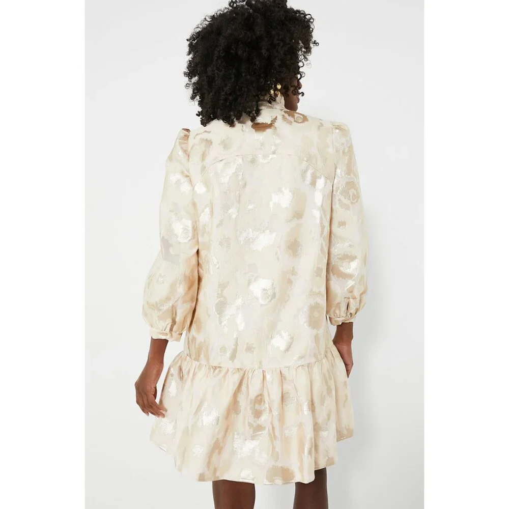 NWT Tuckernuck Champagne Fil Coupe Palmerston Dress - Picture 2 of 5